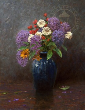 hopper kinkade Painting - Lilac Bouquet Thomas Kinkade